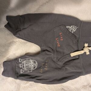 Kids Gray Robot Print Jogger Pants